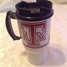 NCAA Texas A&amp;M Whirley travel 16 oz insulate thermos tumbler lid  - £14.07 GBP