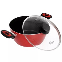 Oster Claybon 4.3 Quart Dutch Oven With Lid in Speckled Red - $84.49