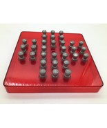 VINTAGE Lucite Peg Solitaire Game Red Base with Metal Pegs Retro Board P... - $271.05 MXN