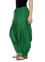 Beautiful Women&#39;s Cotton Patiala Salwar Pants Regular Fit Salwar Pajamas Green - £13.77 GBP
