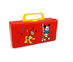 Vtg  1980s Mickey Mouse and Pluto cassette case Disney collectible Fourty Four - £19.15 GBP