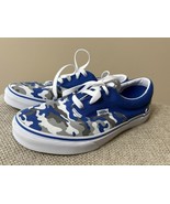 Vans Era Classic Skate Shoes Juniors Sz 6 Blue Primary Camo Sneakers Blu... - $20.00