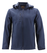 Men&#39;s Water Resistant Polar Fleece Lined Removable Hood Navy Zipper Jack... - £31.64 GBP