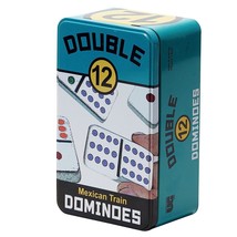 | Double 12 Colored Dot Dominoes Set On-The-Go Travel Storage Tin, 2 To 8 Player - £27.17 GBP