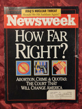 NEWSWEEK July 8 1991 Thurgood Marshall Retires New Supreme Court Rock Albums - £6.78 GBP
