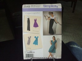 Simplicity 2549 Misses Dresses in 2 Lengths Pattern - Size 6/8/10/12/14 - $6.59
