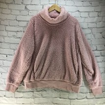 Lukka Lux Womens Sz XL Sweater Fluffy Plush Fuzzy Pullover Pink W/Pocket... - £9.32 GBP