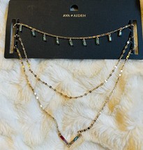 Ava &amp; Aiden Layered Multicolor Rhinestone Choker Necklace ￼ - $24.70