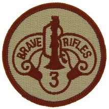 U.S. Army 3rd Armored Cavalry Brave Rifles Patch Brown - £9.04 GBP