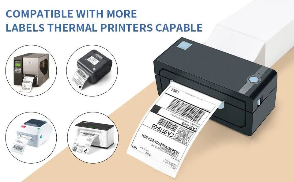 6000 UPS Labels 4" x 6" Direct Thermal Fanfold Peel & Stick Shipping Label Zebra - $41.13