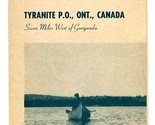 Sportsmen&#39;s Camp Brochure On Spawning Lake in Tyranite Ontario Canada 1952 - $27.69