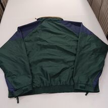 Tri-Mountain Mens Windbreaker Green/Blue Full Zip Hidden Hoodie Jacket Size 2XLT image 2