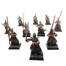 WFB Dark Elf Warriors 10x Hand Painted Miniature Plastic Elves Spearmen - £107.89 GBP