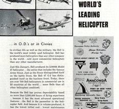 Bell Helicopter 1958 Advertisement Aviation Fort Worth Texas Military DWEE11 - £19.97 GBP