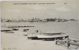 Along the Waterfront South Beach Nantucket, Massachusetts vintage Postcard - £3.15 GBP