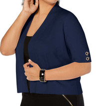 JM Collection Womens Plus Size Open Front Cardigan Color Intrepid Blue Size 3X - £34.75 GBP