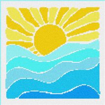 Pepita Needlepoint kit: Sunrise Art, 9&quot; x 9&quot; - £61.20 GBP+