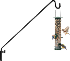 Gray Bunny Heavy Duty Deck Hook Wall Mounted, 37&quot; Extended Bird Feeder Pole, She - $64.91