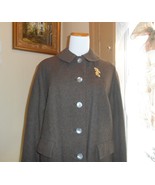 Brown Wool Coat Fall Coat Women&#39;s Coat  Size 12 - £31.93 GBP