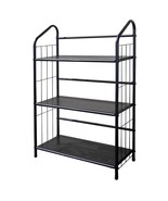 Black 3 Shelf Metal Standing Book Shelf - $2,953.46 MXN