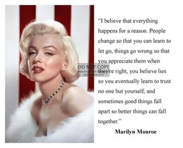 Marylin Monroe Sexy Model &quot;I Believe Everything Happens For A Reason&quot; 8X10 Photo - £6.77 GBP