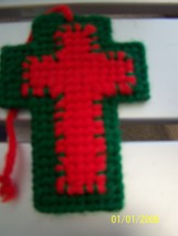 Handcrafted Plastic Canvas Cross - $3.00
