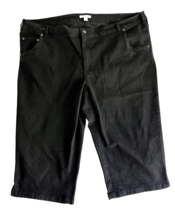 Woman Within Petite Black Cropped Jeans Size 24W - $23.74