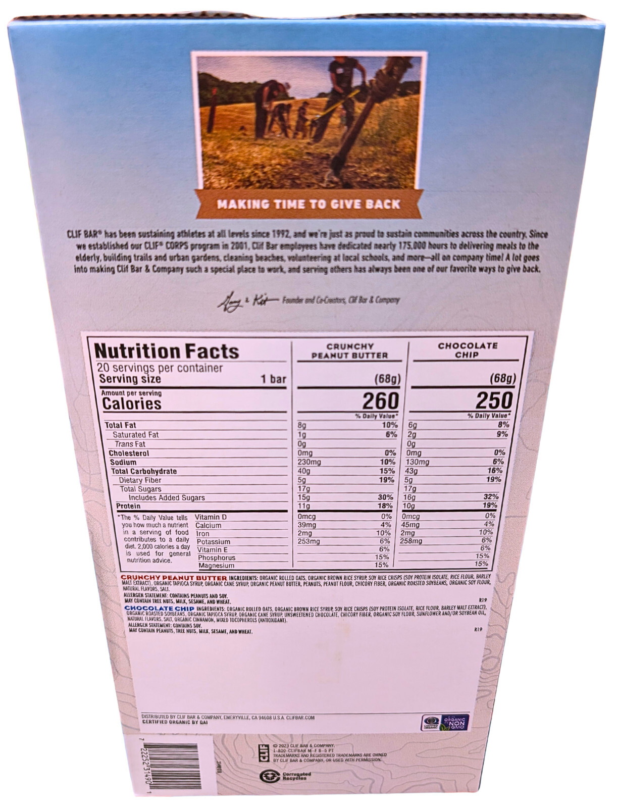 CLIF BAR Plant Based Energy Protein Bars Variety Pack 20 Packs EXP 06/2026 Item image 3