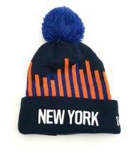 New York Knicks NBA New Era 2019 City Edition Cuff Pom Knit Skull Cap Na... - £20.69 GBP