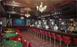 Chrome Postcard NV I531 Cancel 1960 Interior Golden Nugget Saloon Casino Gamble - £5.36 GBP