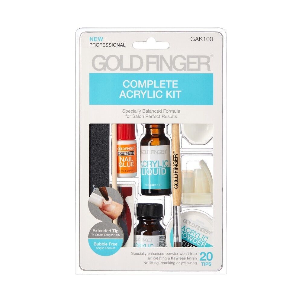 GOLDFINGER COMPLETE ACRYLIC KIT 20 TIPS #GAK100 - $15.49