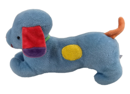 Eden Plush Puppy Dog Dachshund Hot Dog Infant Rattle Toy Blue Red Velour... - $59.39