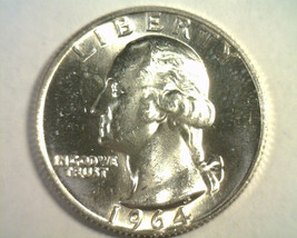 1964-D Washington Quarter Choice Uncirculated+ Ch. Unc.+ Nice Original Coin - $11.00