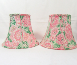 Vera Bradley Petal Pink Multi Floral 2-PC 9-inch Bell Lamp Shades - $78.00