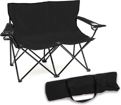 Black, 40&quot; L X 22&quot; W X 31.5&quot; H Trademark Innovations Loveseat Style Doub... - £52.86 GBP