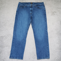 Lee Relaxed Fit 1Men&#39;s Size 38x30 Straight Mid Rise Blue Denim Jeans - $17.97