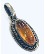 Vintage Amber Sterling Silver Pendant  - €27,94 EUR