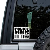 Blade Runner Vinyl Decal Sticker Police Badge 995 ID Barcode 6x4.5&quot; (Black) - £4.67 GBP