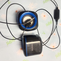 HoneyGirl Loud Speakers-5V, 95dB SNR, 40mm Driver, Bass - enhanced, Blue - black image 4