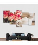 Multi-Piece 1 Image Pink Roses Shabby Chic Ready To Hang Wall Art Home D... - $99.99