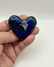 Handmade Dichroic Glass Heart Object de Arté Keepsake- “You Are Loved&quot; #332 - $45.00