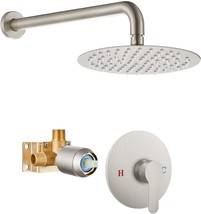 Airuida Shower Faucet Sets, 8 Inch Brushed Nickel Showerhead With Single - £53.41 GBP