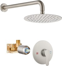 Airuida Shower Faucet Sets, 8 Inch Brushed Nickel Showerhead With Single - $67.99