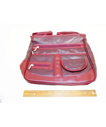 Patchwork Leather Pocketbook Burgundy Lg. Handbag Shoulder Bag Maroon Ba... - £15.39 GBP