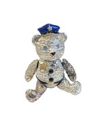 Vintage Napier Police officer Teddy Bear Pin Signed Moveable Limbs Silve... - $39.57