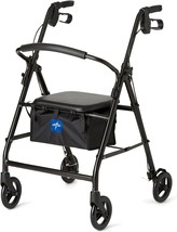 Medline Steel Rollator Walker for Adult Senior Mobility Impairment 300 L... - $65.44