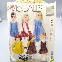 Vintage Sewing PATTERN McCalls 3831, Fashion Basics for Kids 1988 Childrens Jump - £9.14 GBP