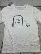 Women Men Unisex Letter Print Tea Shirt Tea Bag Short Sleeve Cotton TShirt - £19.13 GBP
