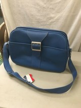 Vintage Blue Samsonite Royal Traveller Montbello Overnight Carry-On Luggage - $39.99