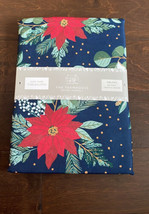 The Farmhouse Rachel Ashwell Christmas Poinsettia Tablecloth 60”x104” Ob... - £31.95 GBP